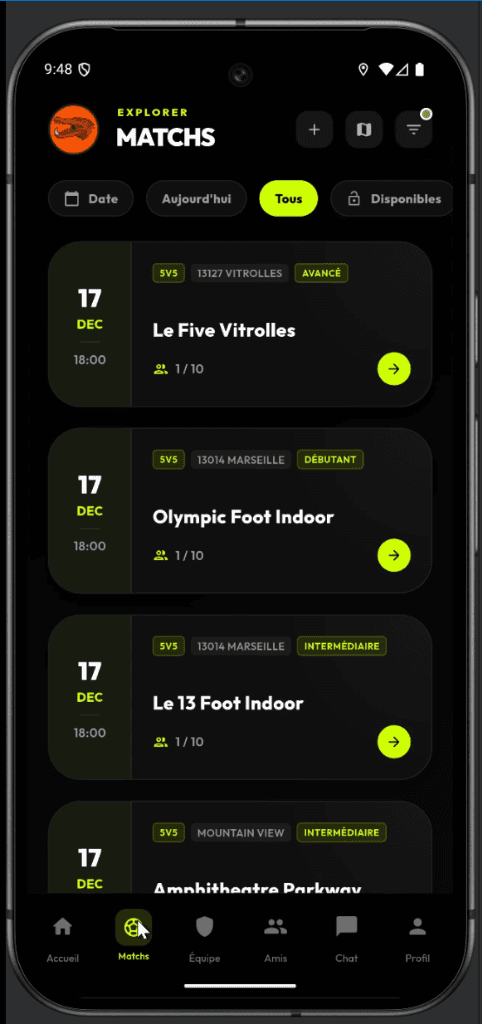 App Screen 2 - Profil et Stats